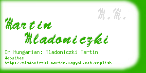 martin mladoniczki business card